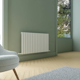 Carisa Plata Textured White Aluminium Horizontal Designer Radiators (5 Sizes)