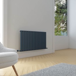 Carisa Plata Textured Anthracite Aluminium Horizontal Designer Radiators (5 Sizes)