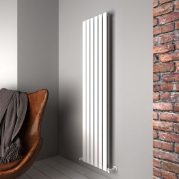 Carisa Plata Double Textured White Aluminium Vertical Designer Radiators (5 Sizes)