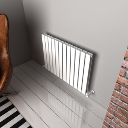 Carisa Plata Double Textured White Aluminium Horizontal Designer Radiators (5 Sizes)