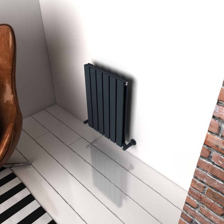 Carisa Plata Double Textured Anthracite Aluminium Horizontal Designer Radiators (5 Sizes)