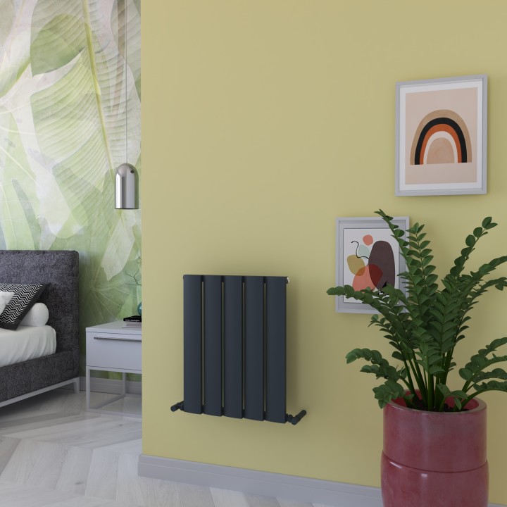 Carisa Step Textured Anthracite Aluminium Designer Horizontal Radiators (5 Sizes)