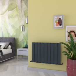 Carisa Step Textured Anthracite Aluminium Designer Horizontal Radiators (5 Sizes)
