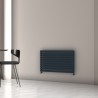 Carisa "Tallis XL" Textured Anthracite Aluminium Oval Tube Designer Horizontal Radiators (7 Sizes)