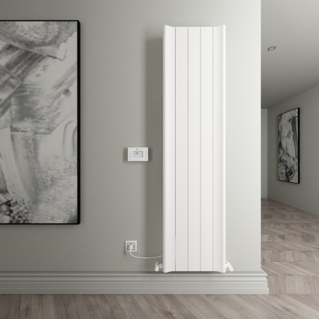 Carisa "Boreas B" Textured White Aluminium Dual Fuel Radiators (4 Sizes)