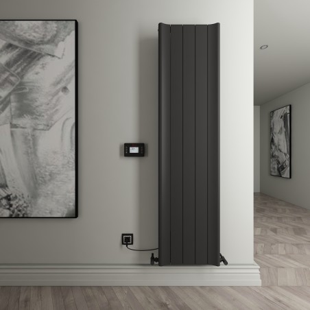 Carisa "Boreas B" Textured Black Aluminium Dual Fuel Radiators (4 Sizes)