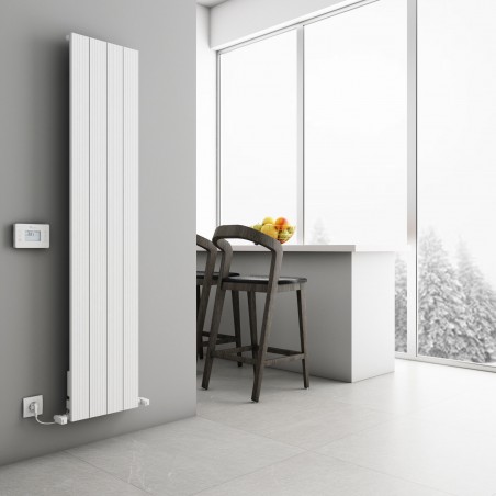 Carisa "Boreas M" Textured White Aluminium Dual Fuel Radiators (4 Sizes)