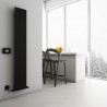 Carisa "Boreas M" Textured Black Aluminium Dual Fuel Radiators (4 Sizes)