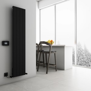 Carisa "Boreas M" Textured Black Aluminium Dual Fuel Radiators (4 Sizes)