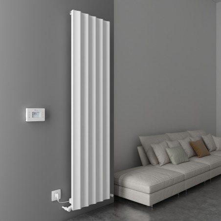 Carisa "Boreas S" Textured White Aluminium Dual Fuel Radiators (4 Sizes)