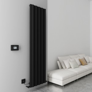Carisa "Boreas S" Textured Black Aluminium Dual Fuel Radiators (4 Sizes)