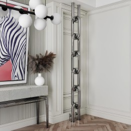 Carisa Link Floor Brushed OR Polished Stainless Steel Designer Towel Rail Radiator