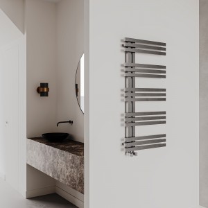 500mm (W) x 1000mm (H) Carisa Alias Polished or Brushed Stainless Steel Designer Towel Rail Radiator