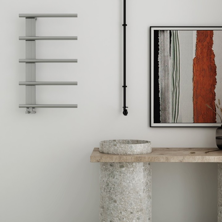 Carisa Elegans Brushed OR Polished Stainless Steel Designer Towel Rail Radiators (3 Sizes)
