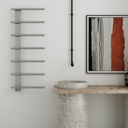 Carisa Elegans Brushed OR Polished Stainless Steel Designer Towel Rail Radiators (3 Sizes)