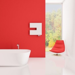 470mm Carisa Coventry Textured White Designer Towel Rail Radiator