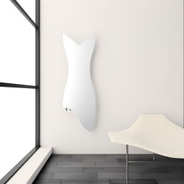 400mm (W) x 1190mm (H) Carisa Glasgow Textured White Designer Radiator