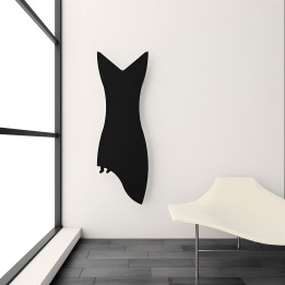 400mm (W) x 1190mm (H) Carisa Glasgow Textured Black Designer Radiator