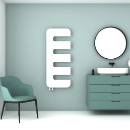 Carisa Rex Textured White Designer Towel Rail Radiators (3 Sizes)