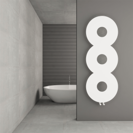 Carisa Rochester Textured White Designer Towel Rail Radiators (3 Sizes)