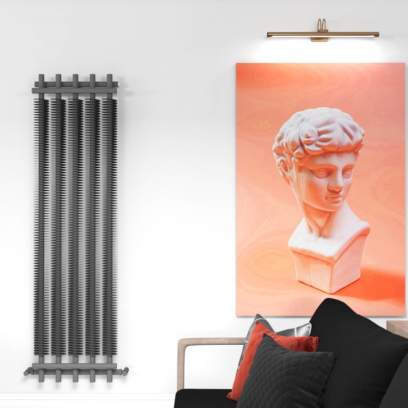 Carisa "Dora" Textured Light Grey Designer Radiators (3 Sizes)