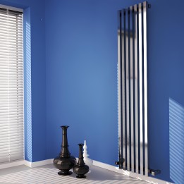 Carisa Zara Chrome Vertical Designer Radiators (2 Sizes)