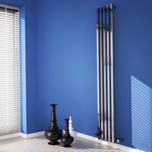 Carisa Zara Chrome Vertical Designer Radiators (2 Sizes)