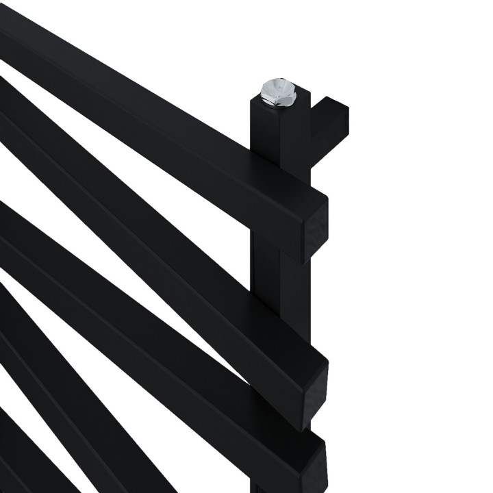 Carisa Vivek Textured Black Aluminium Designer Towel Rails (3 Sizes)