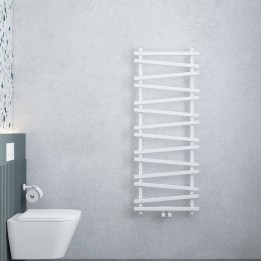 Carisa Vivek Textured White Aluminium Designer Towel Rails (3 Sizes)