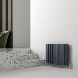 Carisa Gaia Textured Anthracite Aluminium Designer Horizontal Radiators (3 Sizes)