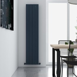 Carisa Monza Double Textured Anthracite Aluminium Vertical Designer Radiators (5 Sizes)