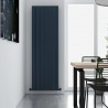 Carisa "Monza Double" Textured Anthracite Aluminium Vertical Designer Radiators (5 Sizes)