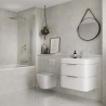 Large Tile White Mineral - Bathroom Panels