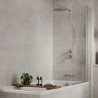 Large Tile White Mineral - Bathroom Panels