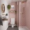 Herringbone Tile Antique Rose - Bathroom Panels