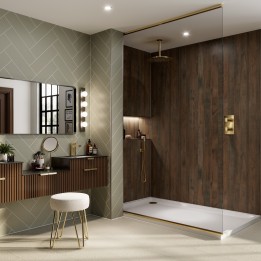 Herringbone Tile Sage Green - Bathroom Panels