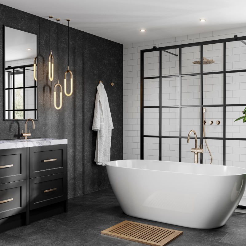 Black Mineral Pure Collection - Bathroom Panels