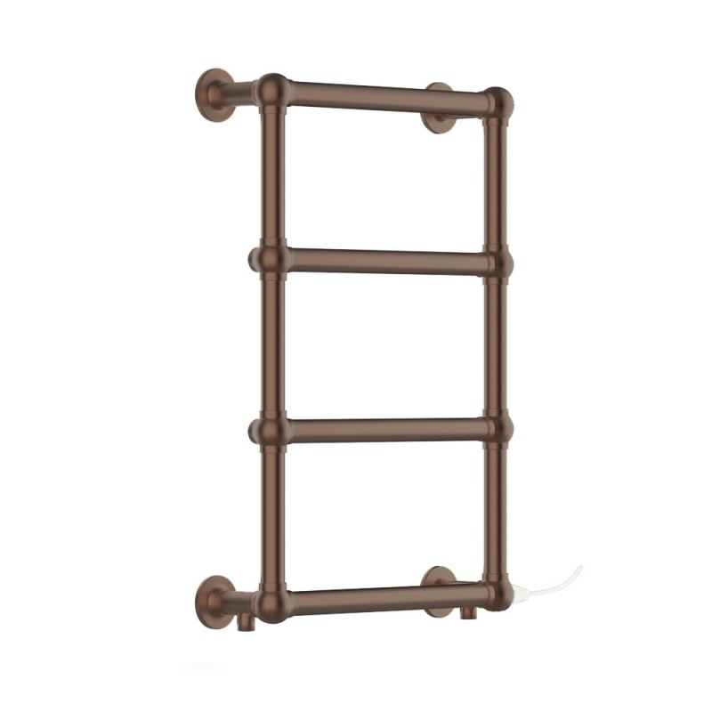 500mm (w) x 750mm (h) "Harley" Brushed Bronze Electric Traditional Towel Rail