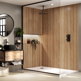 Bleached Cuneo Oak - Naturepanel - 598mm (w) x 2400mm (h) Hydrolock Panel