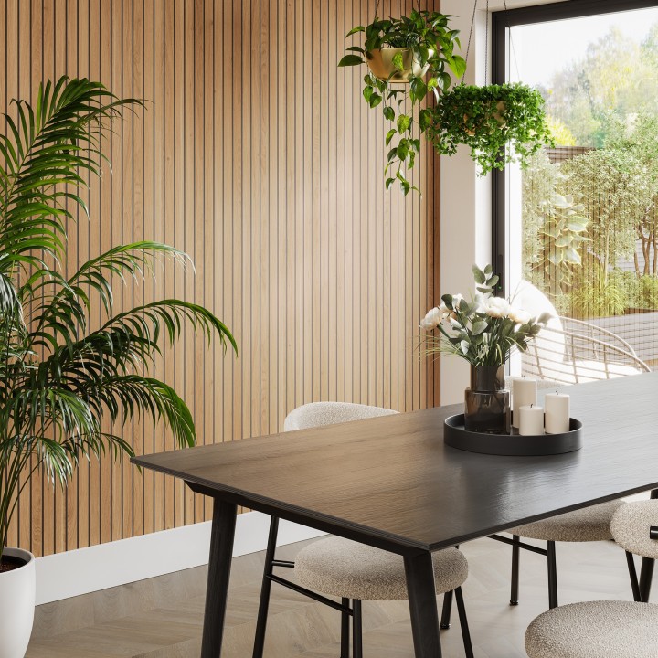 Bleached Cuneo Oak - Naturepanel - 598mm (w) x 2400mm (h) Hydrolock Panel