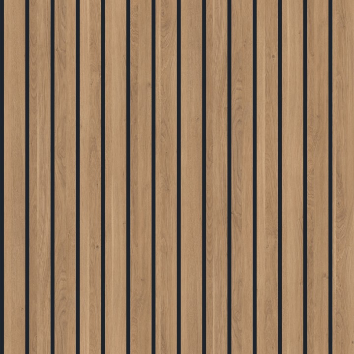 Brown Cuneo Oak Wood Slat - Naturepanel - Close Up
