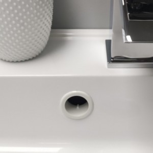 Overflow Ring for Resin Basins - White