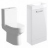 Naha 410mm F/S Basin Unit & C/C Toilet Pack - White Gloss