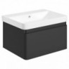 Ares 600mm Basin Unit & Tall Unit Pack - Matt Black w/Chrome Finishes