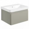 Ares 600mm Basin Unit & Close Coupled WC Pack - Matt Latte w/Brushed Brass Finishes