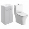 Naha 510mm Floor Standing Unit & Close Coupled WC Pack - Grey Gloss