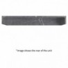 Kenzo 600mm Wall Hung Grey Marble Basin Shelf & Brushed Bronze Bottle Trap