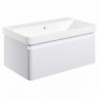 Ares 805mm Wall Hung 1 Drawer Basin Unit & Basin - Matt White