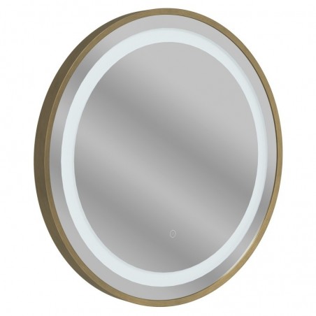 Oregon 600mm Round Front-Lit LED Mirror - Brushed Bronze