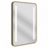 Nebraska 500x700mm Rounded Front-Lit LED Mirror - Brushed Bronze